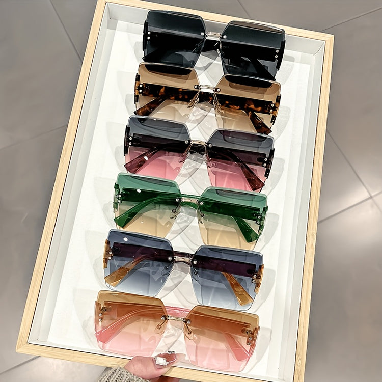 Gafas de Sol Cuadradas Sin Montura para Mujer para uso diari