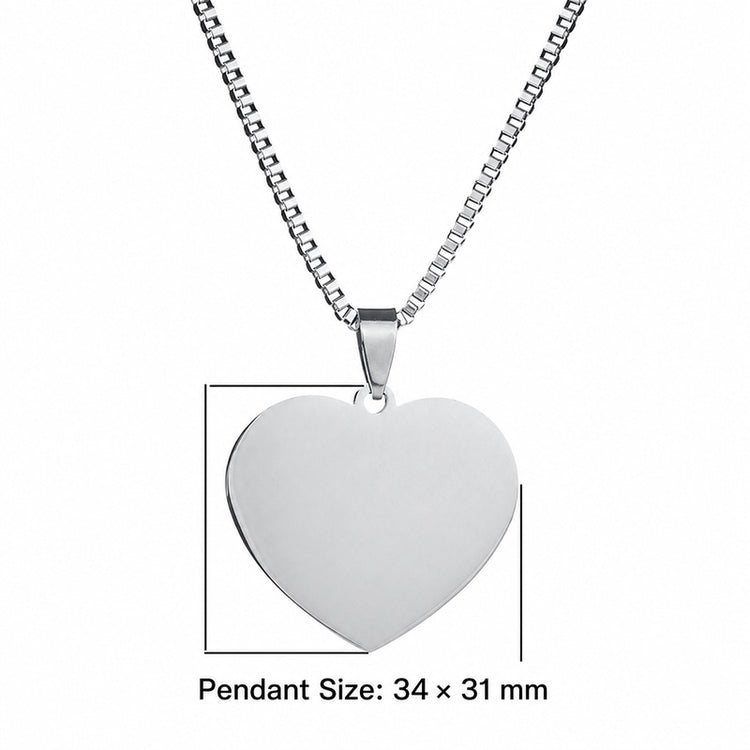 Collar de Corazón Unisex de Acero Inoxidable moderno