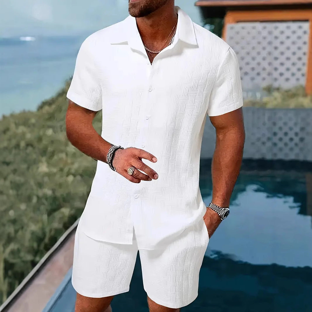 Conjunto de Verano Liso con Botones para verano
