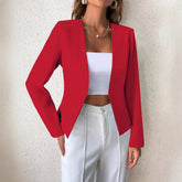 Blazer Entallada de Diseño Abierto estilo sofisticado