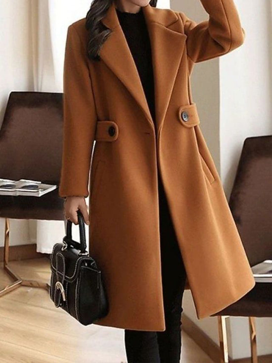 Abrigo Largo Elegance para Mujer vista frontal