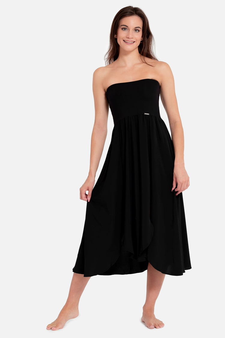 Falda-Vestido Convertible Negra para Mujer estilo moderno