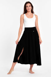 Falda-Vestido Convertible Negra para Mujer look casual