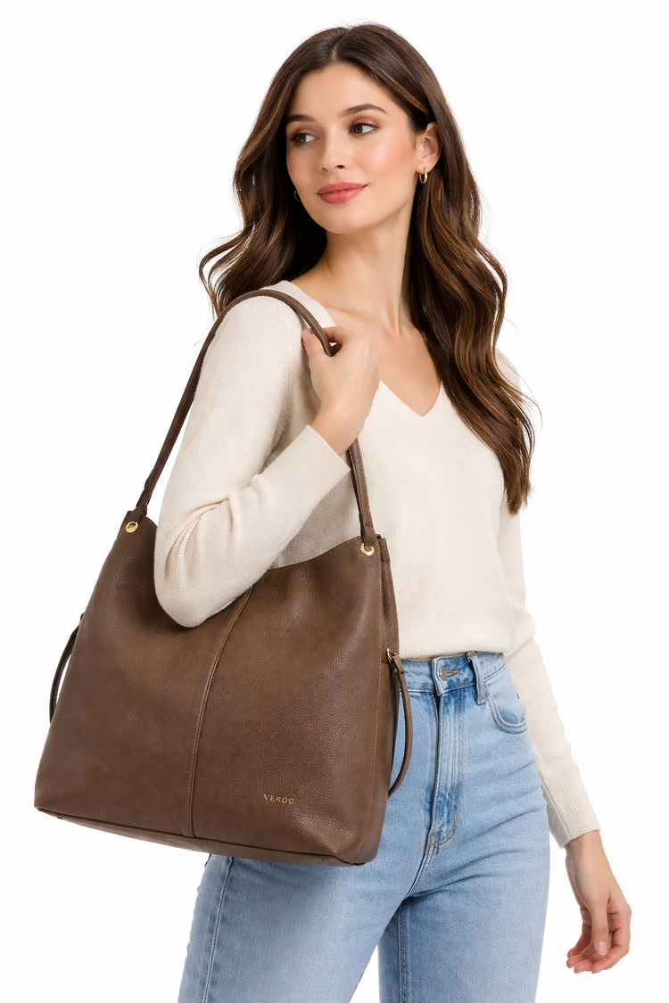 Bolso Hobo Marrón Chocolate para Mujer color chocolate