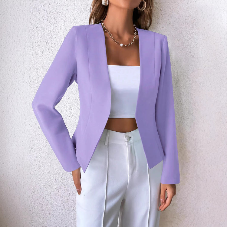 Blazer Entallada de Diseño Abierto para oficina