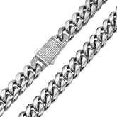 Cadena Cubana de Acero Inoxidable para Hombre y Mujer moderna