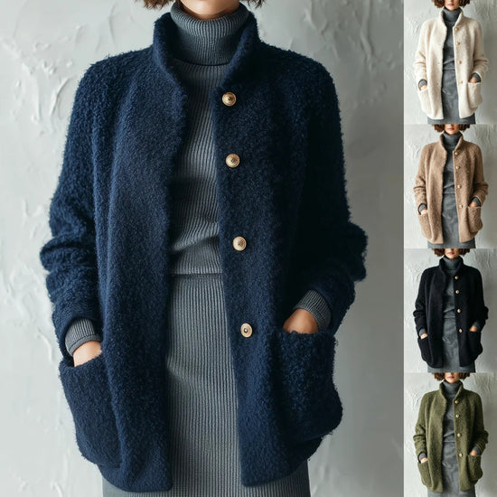 Cárdigan Bouclé de Estilo Retro para mujer