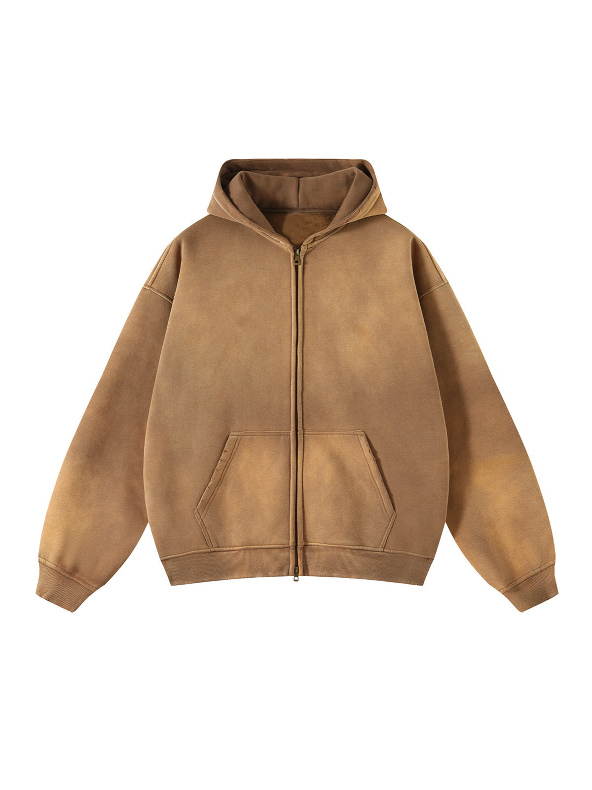 Sudadera Full-Zip Vintage Heavyweight 360 GSM para Hombre vista frontal