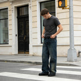 Jeans Retro de Pierna Ancha para Hombre