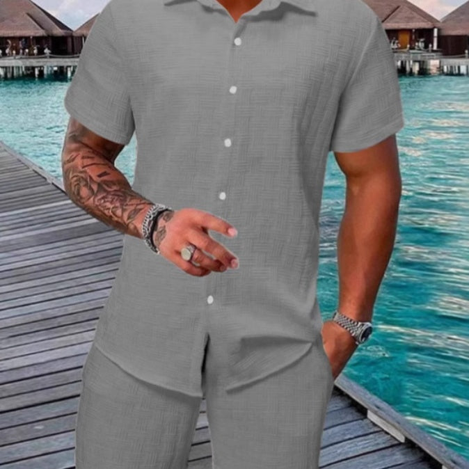 Conjunto de Verano Liso con Botones
