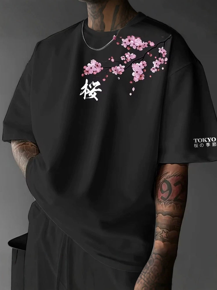 Camiseta Japonesa de Cerezo de Tokio para hombre