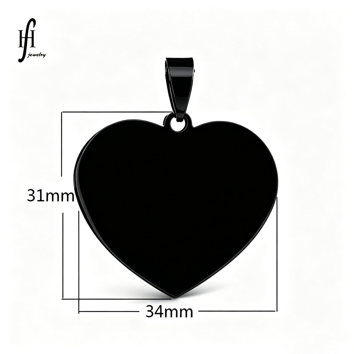 Collar de Corazón Unisex de Acero Inoxidable diseño corazón