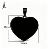 Collar de Corazón Unisex de Acero Inoxidable diseño corazón
