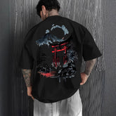 Camiseta Holgada de Algodón con Estampado casual
