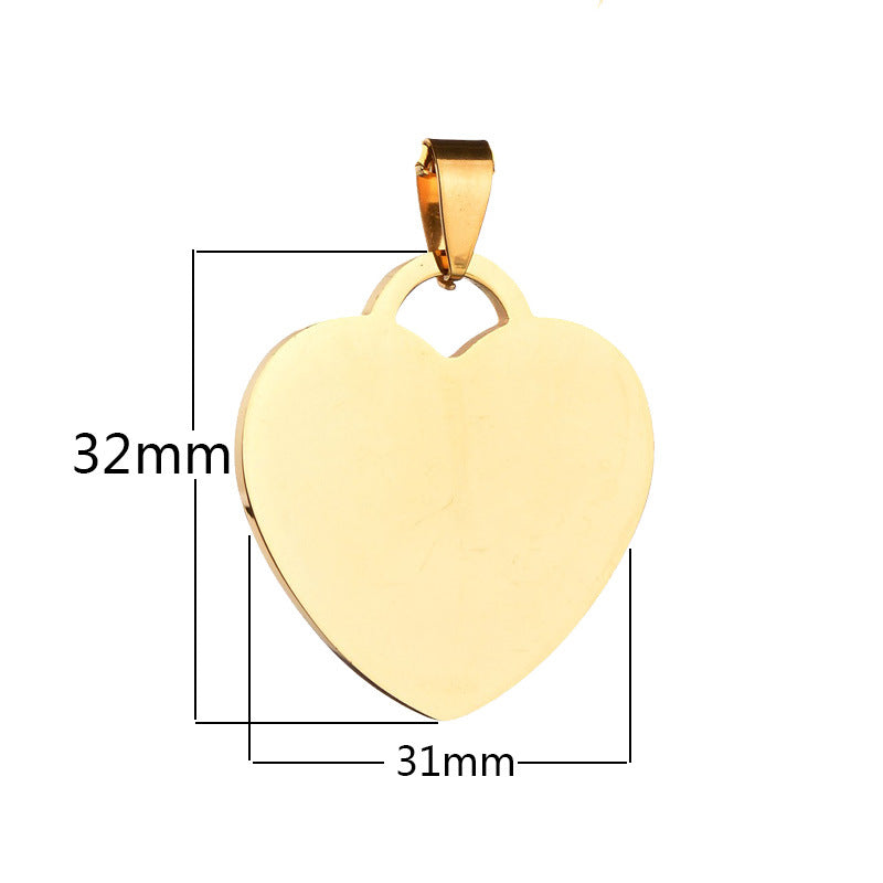 Collar de Corazón Unisex de Acero Inoxidable para mujer