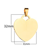 Collar de Corazón Unisex de Acero Inoxidable para mujer
