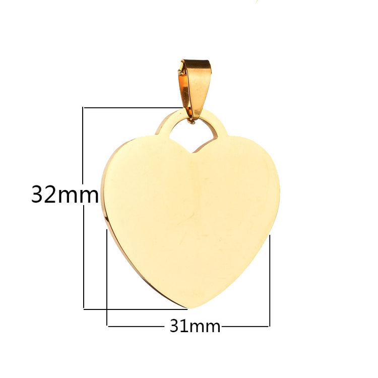 Collar de Corazón Unisex de Acero Inoxidable para mujer