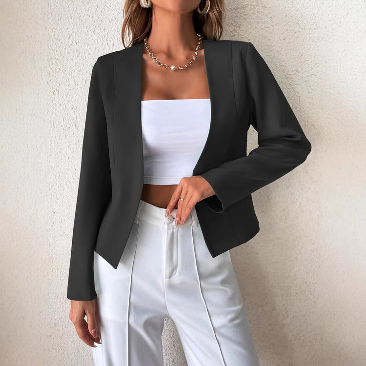 Blazer Entallada de Diseño Abierto moderna para mujer