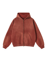 Sudadera Full-Zip Vintage Heavyweight 360 GSM para Hombre tejido grueso
