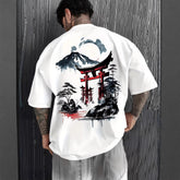 Camiseta Holgada de Algodón con Estampado para hombre