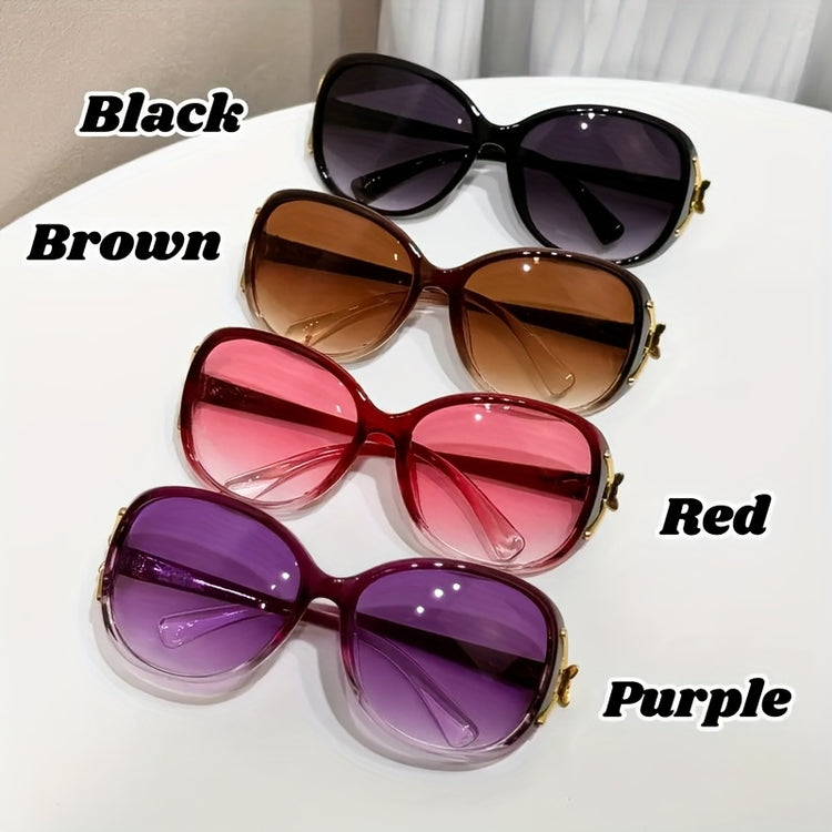 Juego de 4 Gafas de Sol Ovaladas Oversize para Mujer vista frontal