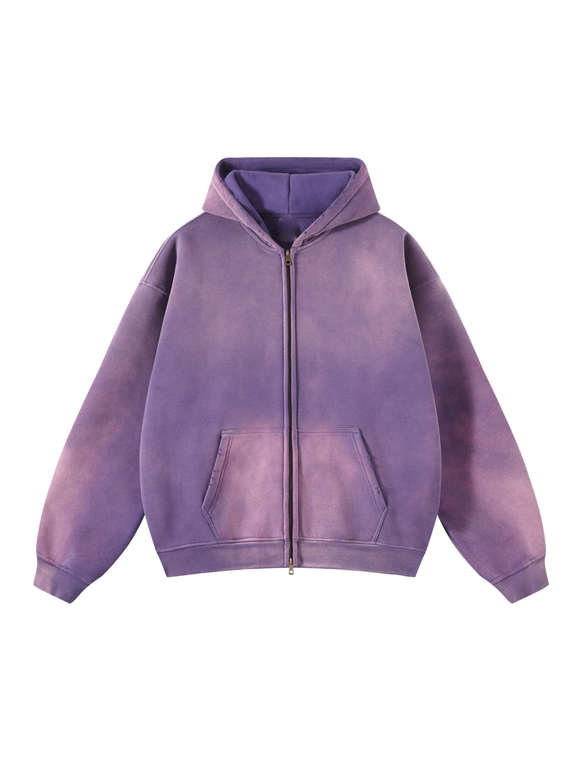 Sudadera Full-Zip Vintage Heavyweight 360 GSM para Hombre con cremallera