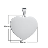 Collar de Corazón Unisex de Acero Inoxidable minimalista