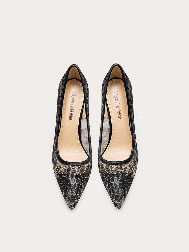 Tacones de Encaje Talla Grande para Mujer estilo elegante