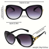 Juego de 4 Gafas de Sol Ovaladas Oversize para Mujer detalle dorado
