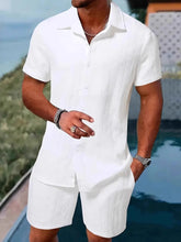 Conjunto de Verano Liso con Botones casual