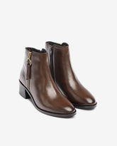 Botines Chelsea Zip Marrón Chocolate para Mujer color chocolate