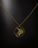 Colgante Golden Hummingbird para Mujer dorado