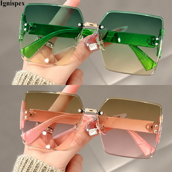 Gafas de Sol Cuadradas Sin Montura para Mujer