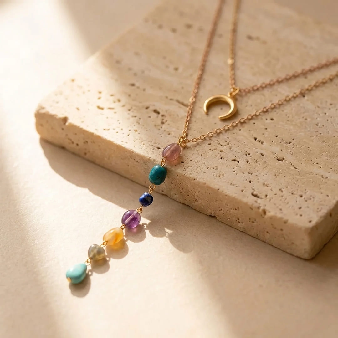 Collar Doble Mystic Stones para Mujer vista frontal