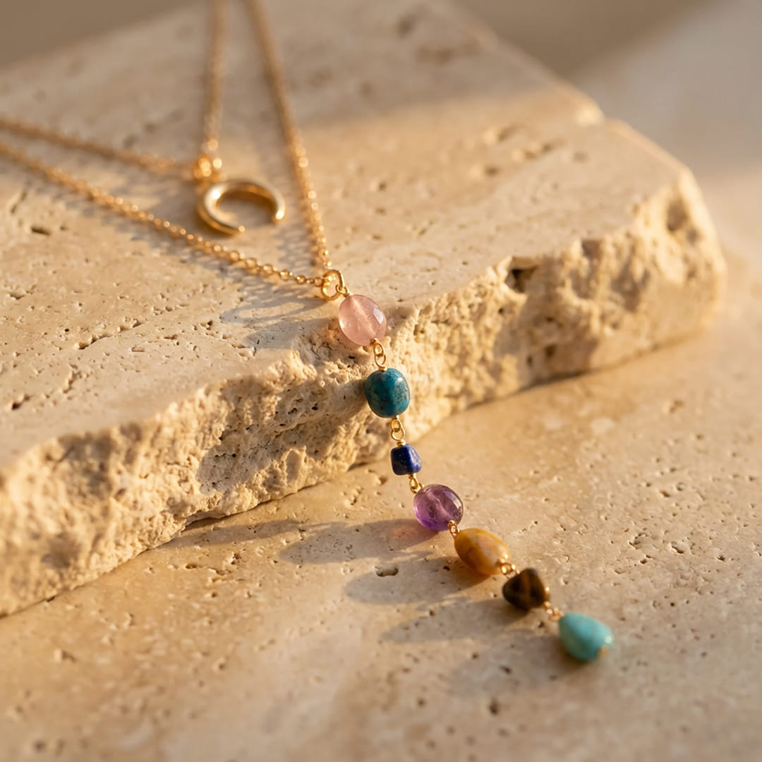 Collar Doble Mystic Stones para Mujer doble cadena