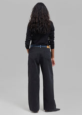 Pantalón Wide Leg Bicolor Denim para Mujer denim moderno