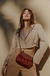 Bolso Bandolera Burgundy Glam para Mujer diseño sofisticado