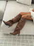Botas Altas Slouchy Marrón Chocolate para Mujer vista frontal
