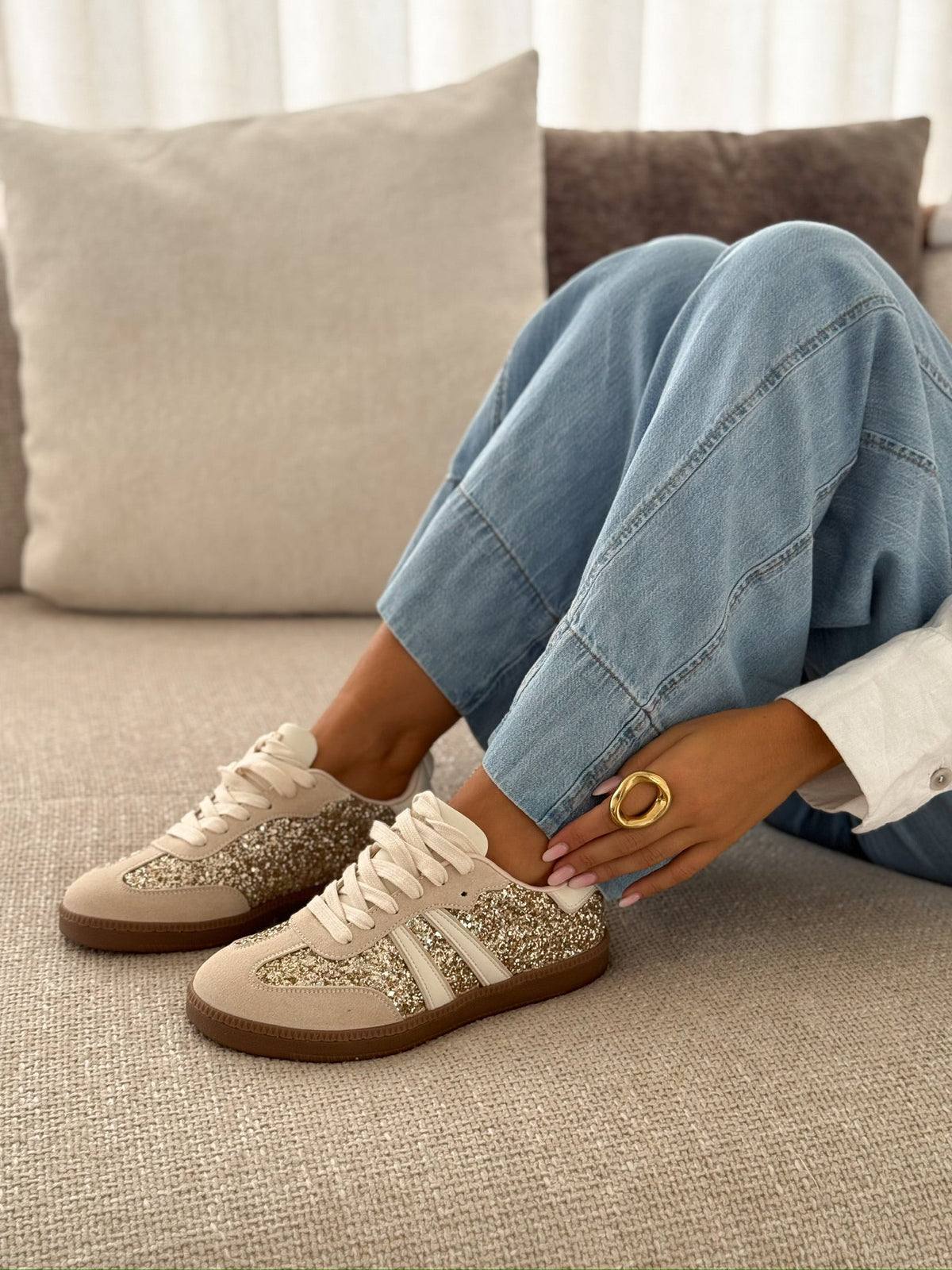 Zapatillas Glitter Retro para Mujer acabado glitter