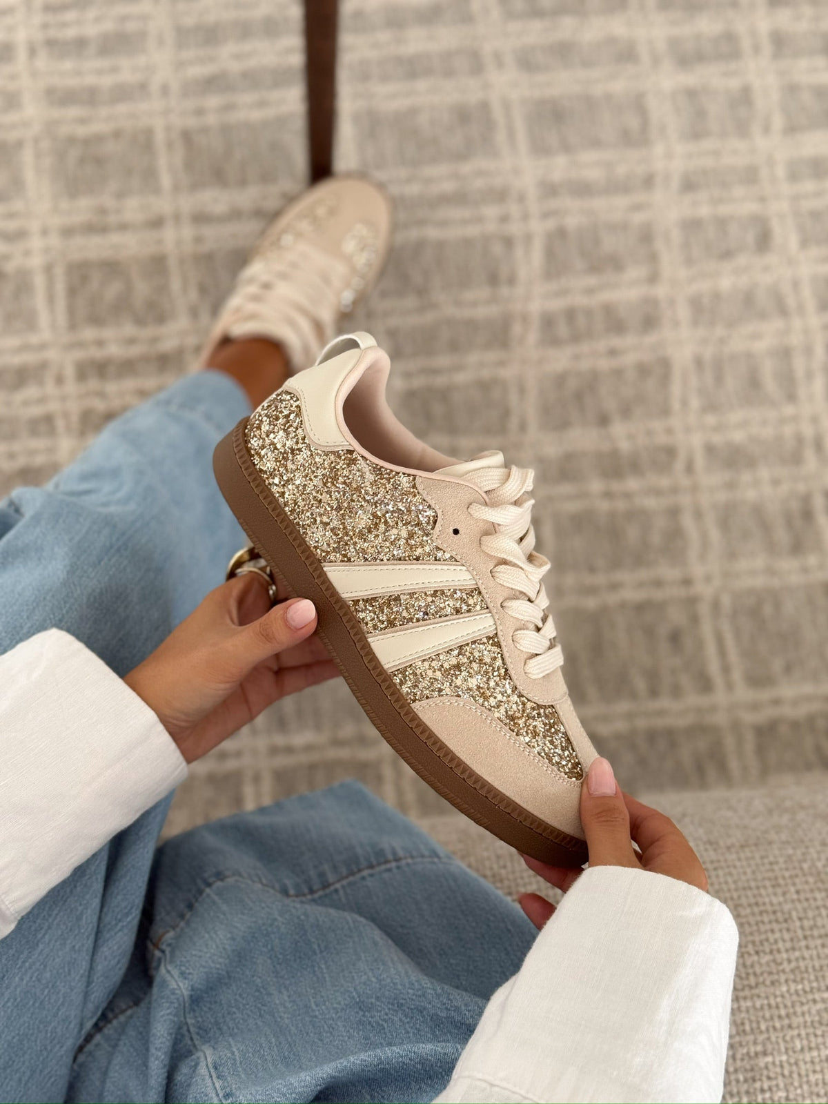 Zapatillas Glitter Retro para Mujer calzado urbano