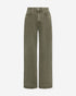 Jeans Wide Leg Verde Oliva para Mujer vista frontal
