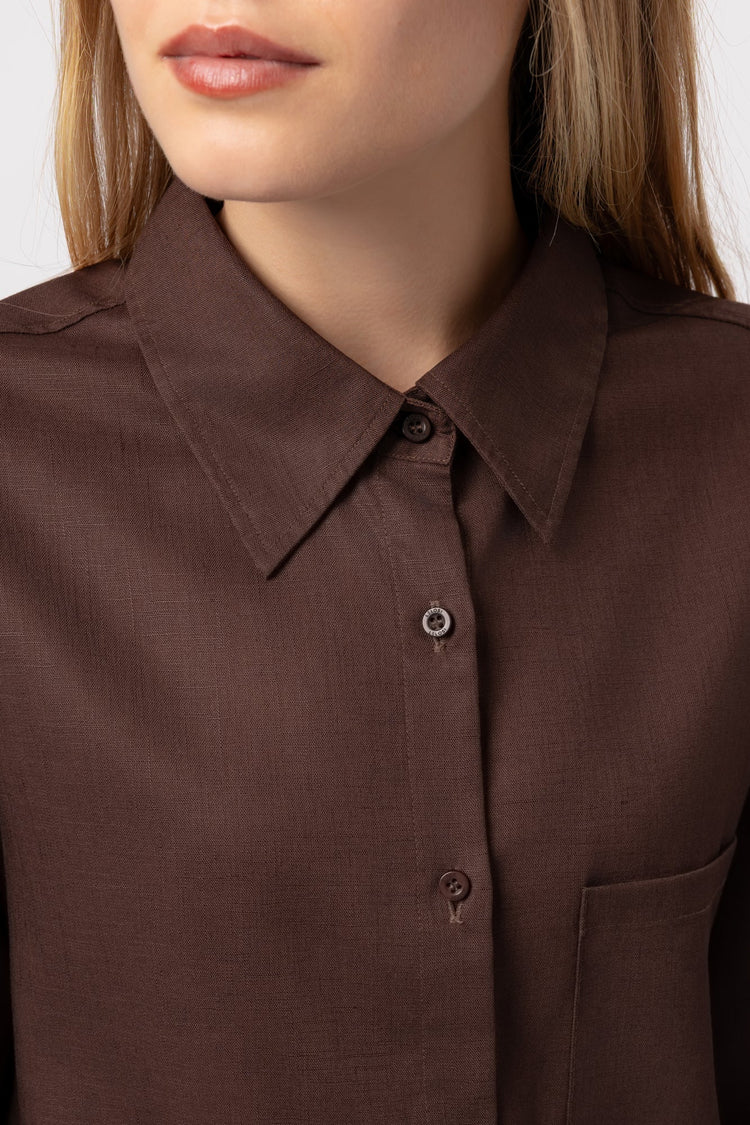 Camisa Oversize Marrón para Mujer moderna