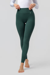 Leggings Verde Esmeralda con Detalle Perforado para mujer