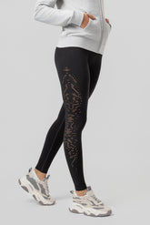 Leggings Negros con Detalle Brillante para Mujer