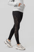 Leggings Negros con Detalle Brillante para Mujer