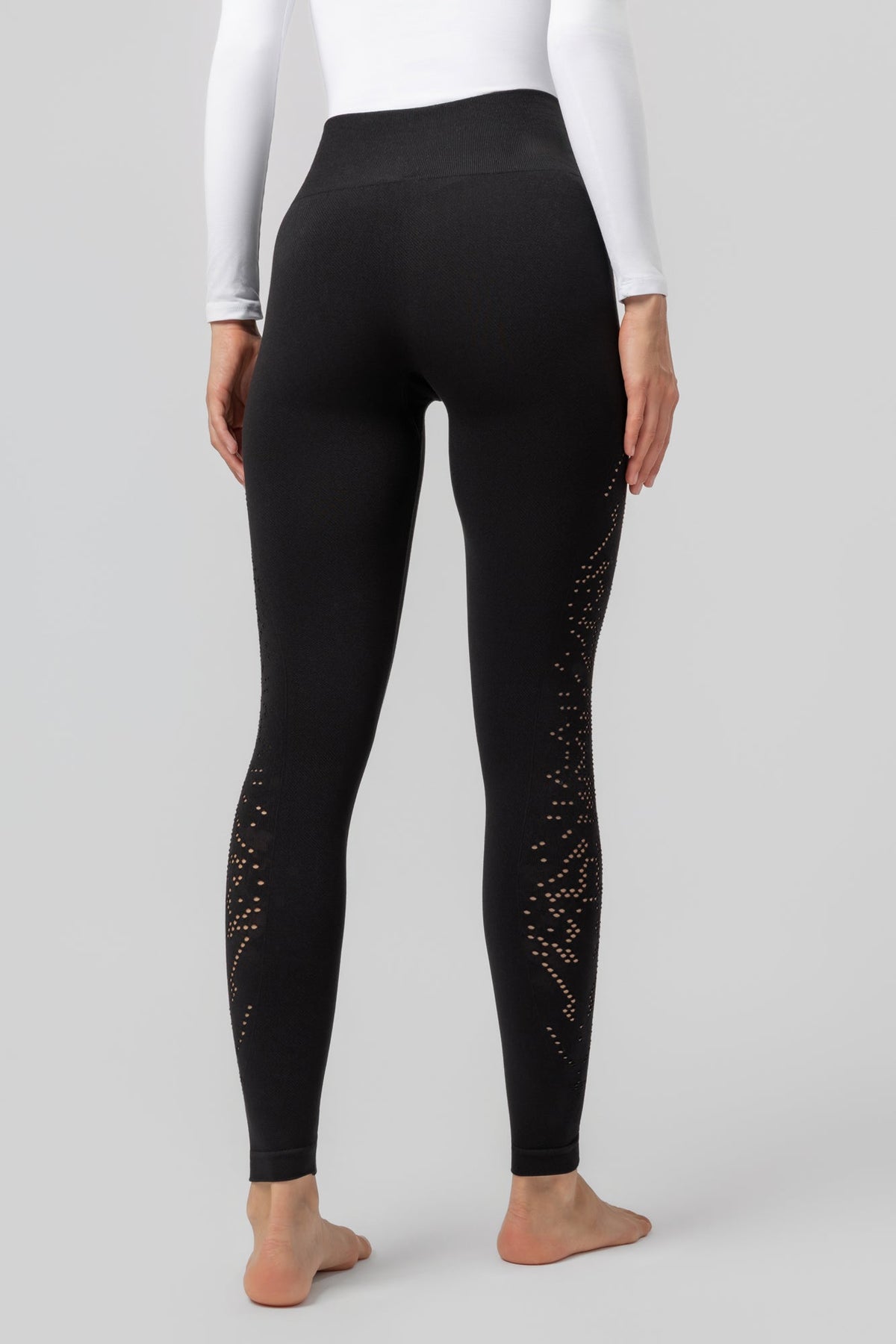 Leggings Negros con Detalle Brillante para Mujer de moda