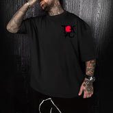 Camiseta Holgada de Algodón con Estampado urbana