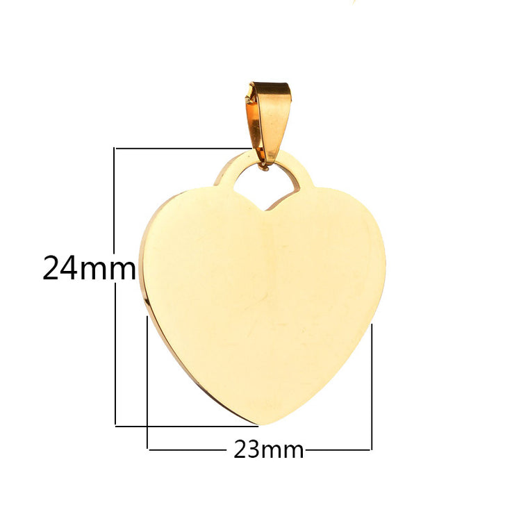 Collar de Corazón Unisex de Acero Inoxidable para hombre