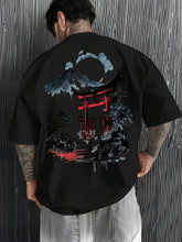 Camiseta Holgada de Algodón con Estampado de moda