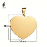 Collar de Corazón Unisex de Acero Inoxidable para uso diario